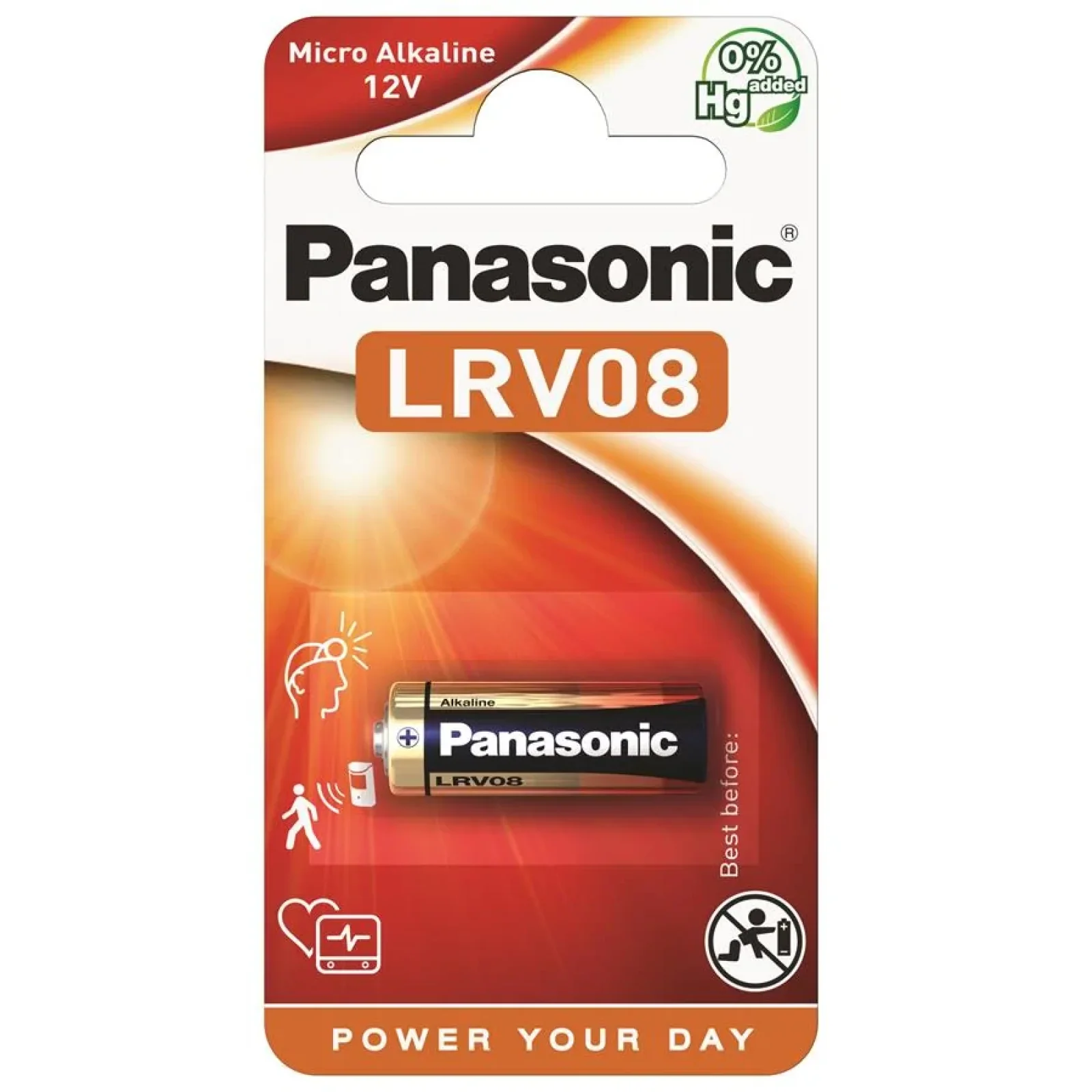 Батарейка Panasonic Micro Alkaline LRV08 BLI 1